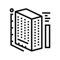 building construction sizes modeling line icon vector illustration