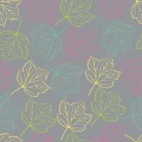 Colorful autumn leaves, vector, seamless pattern vector