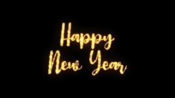 feliz ano novo brilho dourado texto cintilante video