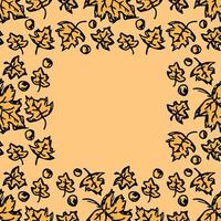 Autumn background with place for text. Seamless autumn leaves pattern. autumn maple leaves frame vector