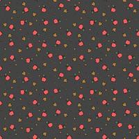 Seamless autumn pattern with apples and leaves. Red apples and maple leaves background. Apple pattern vector