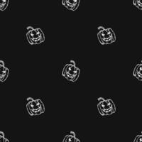 Seamless Halloween vector pattern. Doodle vector with halloween icons