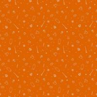 Halloween pattern. Seamless halloween doodle background vector