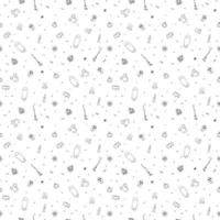 Halloween pattern. Seamless halloween doodle background vector