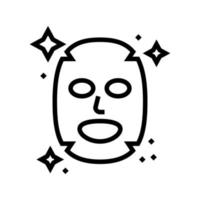 facial mask line icon vector black illustration