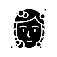 washing face glyph icon vector black illustration