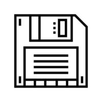 icono de línea de disquete de computadora signo de ilustración vectorial vector