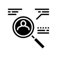 candidate research glyph icon vector black illustration