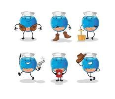 aquarium cartoon character vector