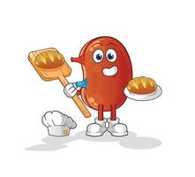 kidney mascot vector