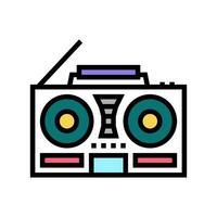 signo de ilustración de vector de icono de color de tocadiscos