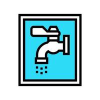 water sign color icon vector color illustration