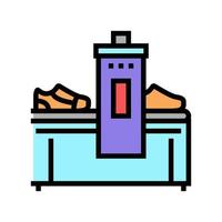 shoes making machine color icon vector illustration