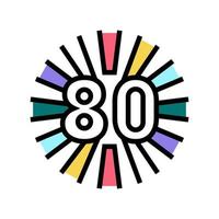 80s nostalgia color icon vector illustration sign