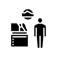 shoes make equipment control glyph icon vector illustration