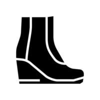 boot model glyph icon vector black illustration