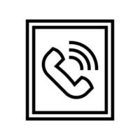 icono de línea de señal de servicio de llamada ilustración vectorial vector