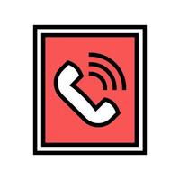 calling service sign color icon vector illustration