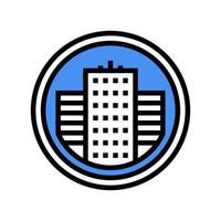 city business center sign color icon vector illustration