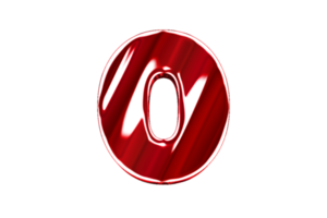 número 3d png, efeito de texto 3d png