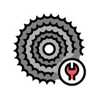 cassette cogset replacement color icon vector illustration