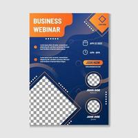 Online Webinar Poster Template vector