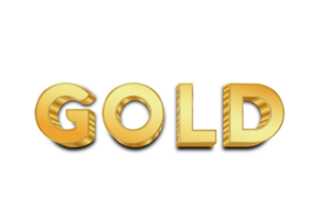 efecto de texto de estilo dorado png