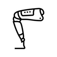 modern leg prosthesis line icon vector illustration