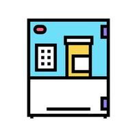 medicine factory machine color icon vector illustration