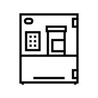 medicine factory machine line icon vector illustration