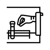 medicine experiment testing line icon vector illustration