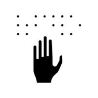 braille font glyph icon vector illustration