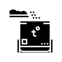 rubbish heating equipment glyph icon vector illustration