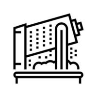 garbage sorting equipment line icon vector illustration