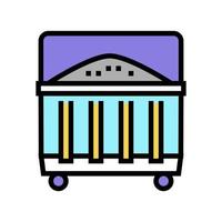 garbage container color icon vector illustration