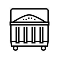 garbage container line icon vector illustration