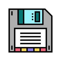 computer diskette color icon vector illustration sign