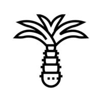 palm tree line icon vector illustration