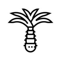 palmera línea icono vector ilustración