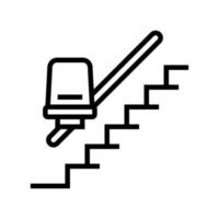 chair elevator line icon vector illustration