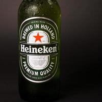 Marinette,WI-Nov29,2021- Heineken Beer, Close on Ice Since 1975, most Heineken beer has been produced at the brewery in Zoeterwoude, Netherlands. photo