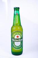 Marinette,WI-Nov29,2021- Heineken Beer, Close on Ice Since 1975, most Heineken beer has been produced at the brewery in Zoeterwoude, Netherlands. photo