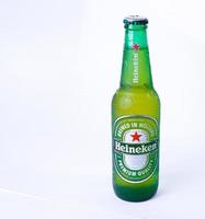 Marinette,WI-Nov29,2021- Heineken Beer, Close on Ice Since 1975, most Heineken beer has been produced at the brewery in Zoeterwoude, Netherlands. photo