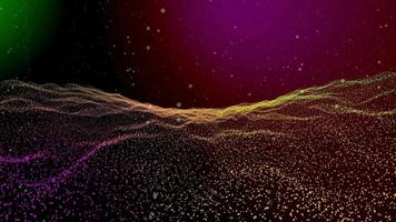 animatie van een abstracte veelkleurige achtergrond van deeltjes video