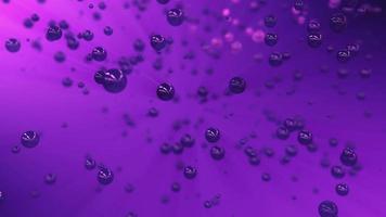 animatie van een abstracte achtergrond in paarse tinten in de vorm van bubbels video