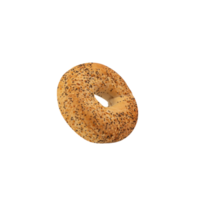 recorte de bagel de gergelim preto, arquivo png