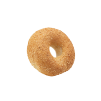 recorte de bagel de sésamo blanco, archivo png