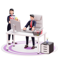 3D Character Businessman Illustration png
