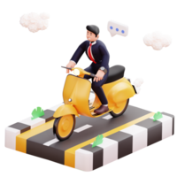 3D Character Businessman Illustration png