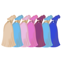 .diseño de ropa, vestidos. boda, velada, costumbres de celebración. png